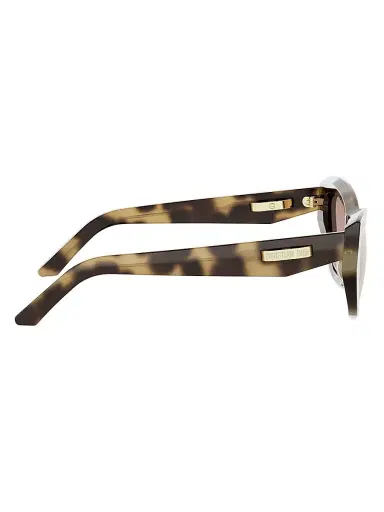 Dior Women's C B6I 56MM Cat-Eye Sunglasses - Havana And Brown Mirror | Thumbnail 7