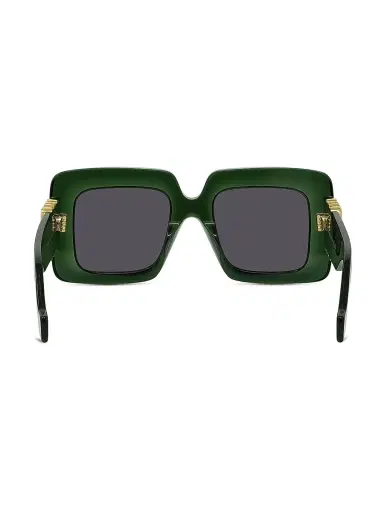 Loewe Women's Anagram 51MM Rectangular Sunglasses - Dark Greenother Smoke | Thumbnail 5