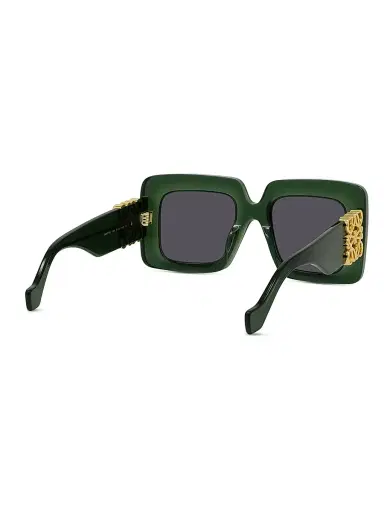 Loewe Women's Anagram 51MM Rectangular Sunglasses - Dark Greenother Smoke | Thumbnail 6