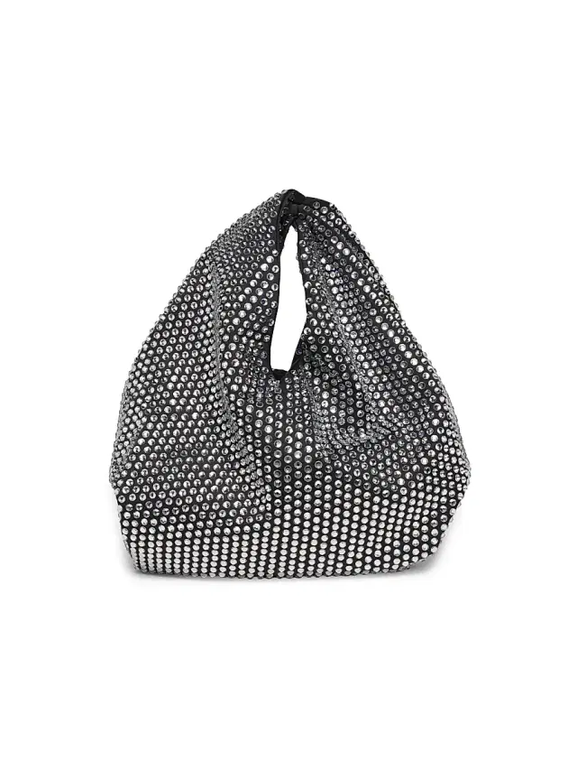 Women's Simone Crystal-Embellished Top Handle Bag - Crystal And Black Women's Simone Crystal-Embellished Top Handle Bag - Crystal And Black