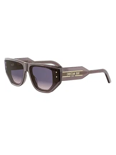 Dior Women's DiorSignature S15I 64MM Cat-Eye Sunglasses - Shiny Dark Brown And Violet | Thumbnail 1 Dior Women's DiorSignature S15I 64MM Cat-Eye Sunglasses - Shiny Dark Brown And Violet | Thumbnail 1