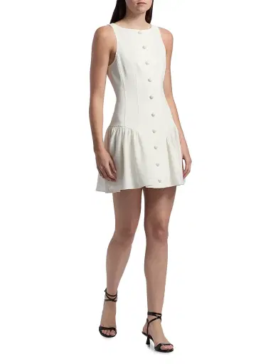 Cinq à Sept Women's Royce Button-Detail Fit & Flare Minidress - | Thumbnail 2