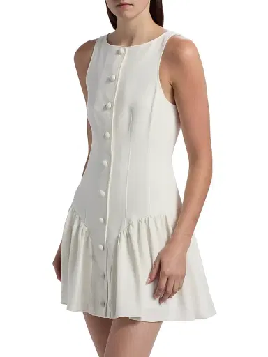 Cinq à Sept Women's Royce Button-Detail Fit & Flare Minidress - | Thumbnail 4