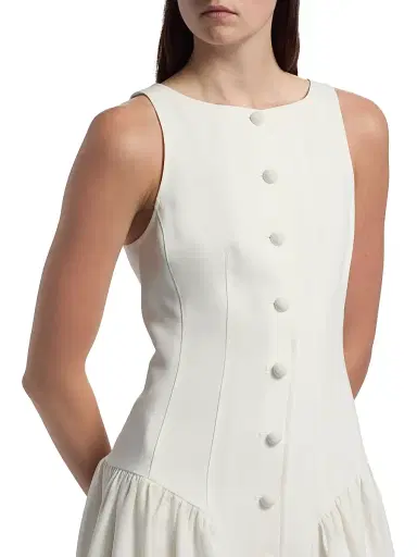 Cinq à Sept Women's Royce Button-Detail Fit & Flare Minidress - | Thumbnail 6