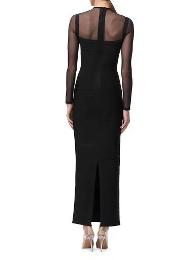 Hervé Léger Women's The Ella Bandage Knit Gown - Black | Thumbnail 4 Hervé Léger Women's The Ella Bandage Knit Gown - Black | Thumbnail 4