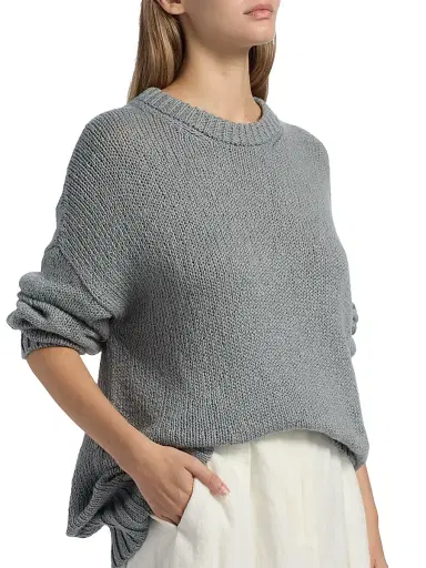 Jenni Kayne Women's Foster Cotton Oversized Sweater | Thumbnail 6 Jenni Kayne Women's Foster Cotton Oversized Sweater | Thumbnail 6