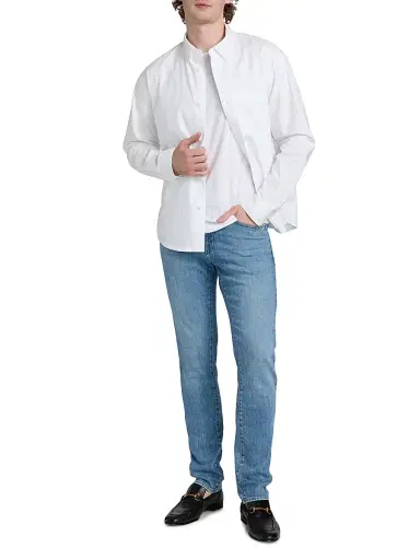 Frame Men's Oxford Cotton Button-Down Shirt - White - Size XXL | Thumbnail 2 Frame Men's Oxford Cotton Button-Down Shirt - White - Size XXL | Thumbnail 2