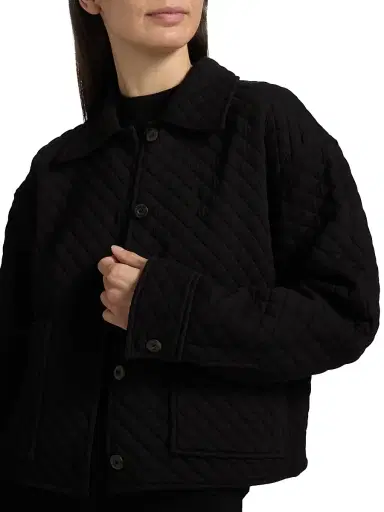 Vince Women's Quilted Cotton-Blend Boxy Jacket | Thumbnail 6 Vince Women's Quilted Cotton-Blend Boxy Jacket | Thumbnail 6