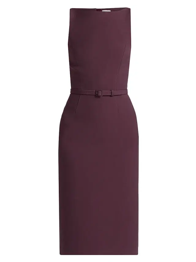 Adam Lippes Women's Annette Wool-Silk Sheath Dress - Plum