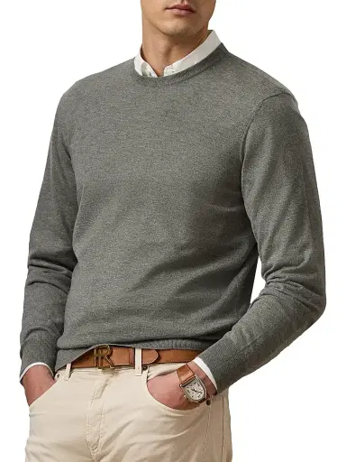 Ralph Lauren Purple Label Men's Cashmere Crewneck Sweater | Thumbnail 3 Ralph Lauren Purple Label Men's Cashmere Crewneck Sweater | Thumbnail 3