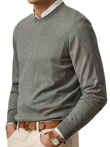 Ralph Lauren Purple Label Men's Cashmere Crewneck Sweater | Thumbnail 5 Ralph Lauren Purple Label Men's Cashmere Crewneck Sweater | Thumbnail 5