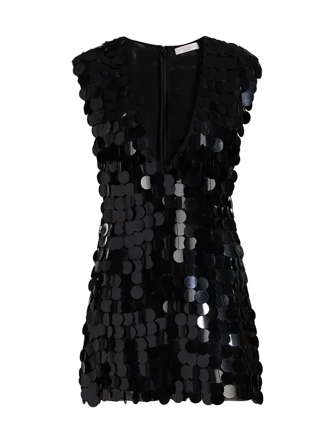 Ramy Brook Women's Sami Paillette Sleeveless Minidress - Black Paillette