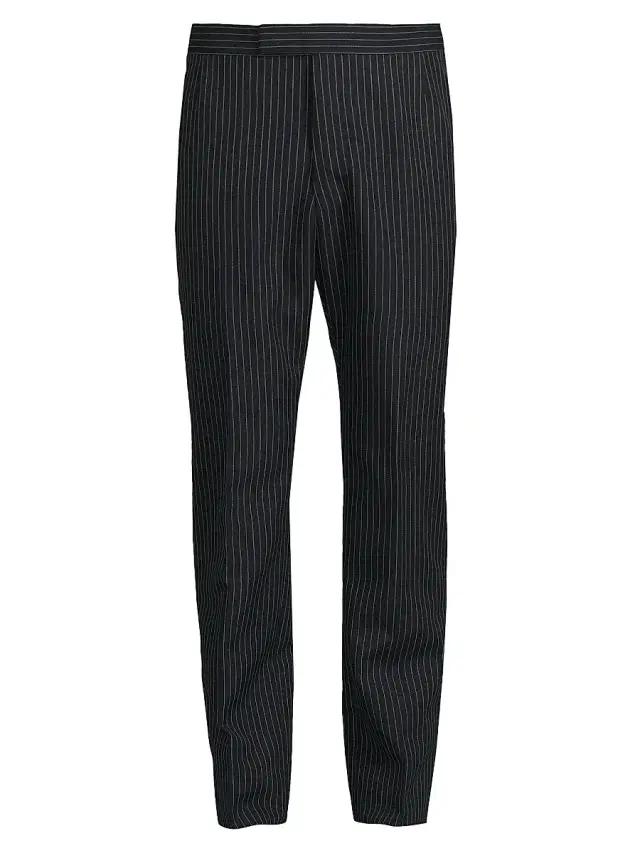 Thom Browne Men's Fit-1 Backstrap Pinstriped Wool Trousers - Navy