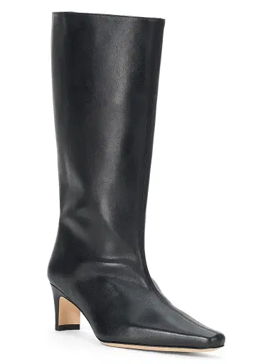 Staud Women's Wally 55MM Midcalf Leather Knee Boots - Black - Size 10 | Thumbnail 2 Staud Women's Wally 55MM Midcalf Leather Knee Boots - Black - Size 10 | Thumbnail 2