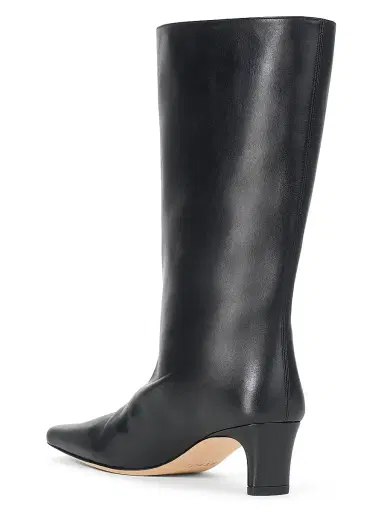 Staud Women's Wally 55MM Midcalf Leather Knee Boots - Black - Size 10 | Thumbnail 3 Staud Women's Wally 55MM Midcalf Leather Knee Boots - Black - Size 10 | Thumbnail 3