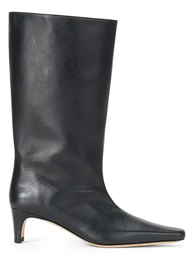 Staud Women's Wally 55MM Midcalf Leather Knee Boots - Black - Size 10 | Thumbnail 1 Staud Women's Wally 55MM Midcalf Leather Knee Boots - Black - Size 10 | Thumbnail 1