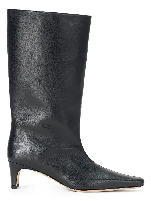 Staud Women's Wally 55MM Midcalf Leather Knee Boots - Black