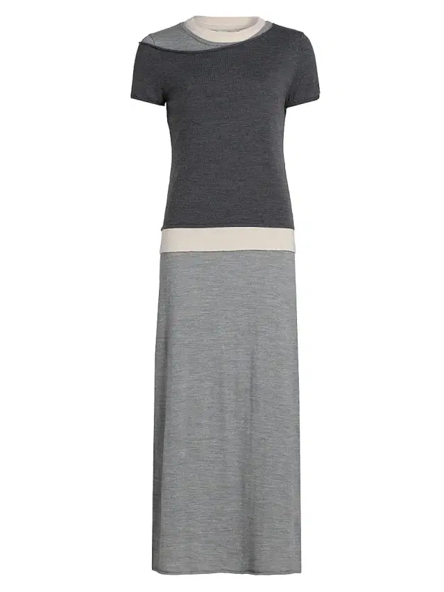 Women's Lyric Merino Wool-Nylon Maxi Dress - Heather Grey Multi