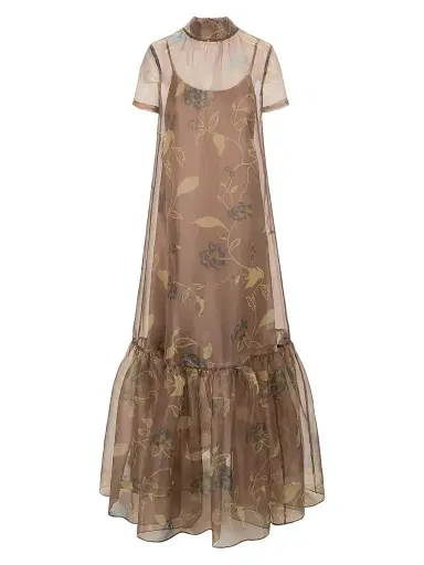 Staud Women's Calluna Floral Organza Gown | Thumbnail 1 Staud Women's Calluna Floral Organza Gown | Thumbnail 1