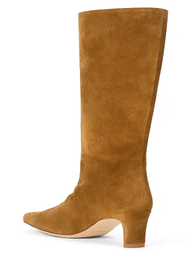 Staud Women's Wally 55MM Midcalf Suede Knee Boots - Tan - Size 10.5 | Thumbnail 3