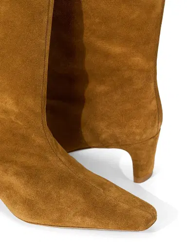 Staud Women's Wally 55MM Midcalf Suede Knee Boots - Tan - Size 10.5 | Thumbnail 4