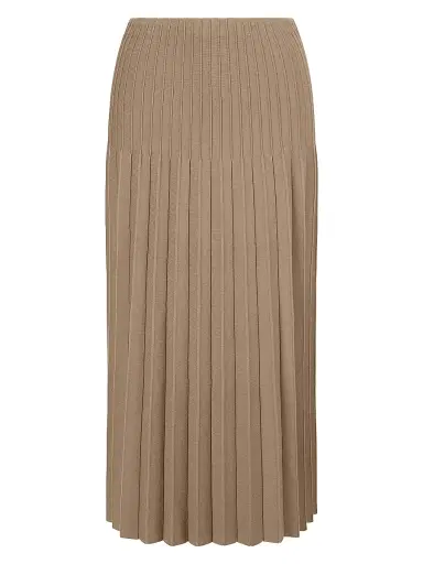Staud Women's Lena Pleated Midi-Skirt - Taupe - Size XS | Thumbnail 1