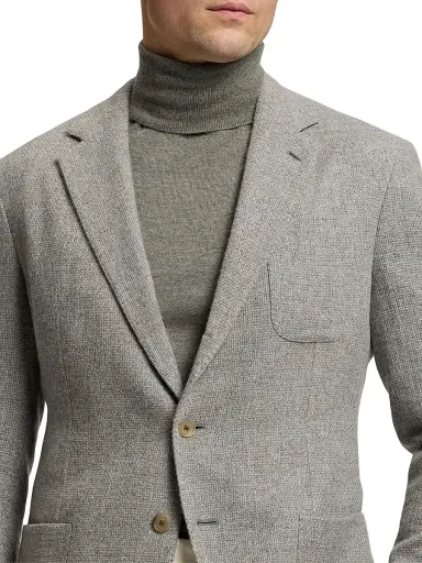 Ralph Lauren Purple Label Men's Hadley Cashmere Single-Breasted Jacket - Silver Grey | Thumbnail 6