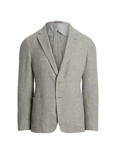 Ralph Lauren Purple Label Men's Hadley Cashmere Single-Breasted Jacket - Silver Grey | Thumbnail 1
