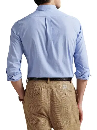 Polo Ralph Lauren Men's Classic-Fit End-On-End Cotton Shirt - Bluewhite | Thumbnail 4 Polo Ralph Lauren Men's Classic-Fit End-On-End Cotton Shirt - Bluewhite | Thumbnail 4