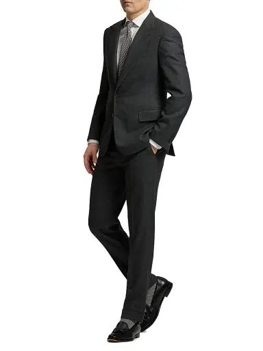 Ralph Lauren Purple Label Men's Gregory Hand-Tailored Birdseye Suit | Thumbnail 2 Ralph Lauren Purple Label Men's Gregory Hand-Tailored Birdseye Suit | Thumbnail 2