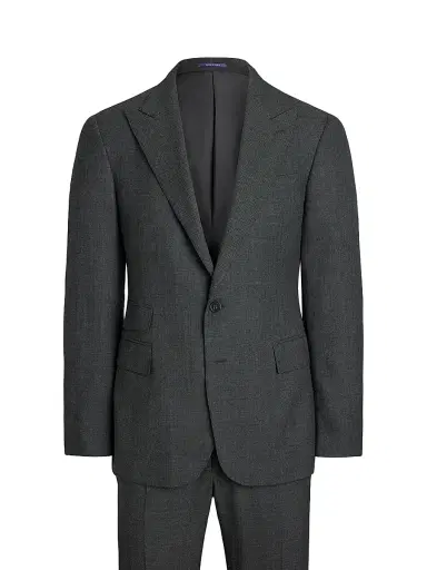 Ralph Lauren Purple Label Men's Gregory Hand-Tailored Birdseye Suit | Thumbnail 3 Ralph Lauren Purple Label Men's Gregory Hand-Tailored Birdseye Suit | Thumbnail 3