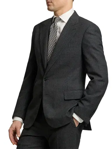Ralph Lauren Purple Label Men's Gregory Hand-Tailored Birdseye Suit | Thumbnail 5 Ralph Lauren Purple Label Men's Gregory Hand-Tailored Birdseye Suit | Thumbnail 5