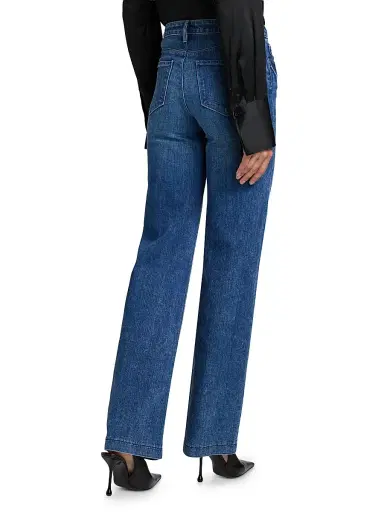 L'Agence Women's ONLY AT SAKS. Clayton High-Rise Wide-Leg Jeans - Branson - Size 25 | Thumbnail 5 L'Agence Women's ONLY AT SAKS. Clayton High-Rise Wide-Leg Jeans - Branson - Size 25 | Thumbnail 5