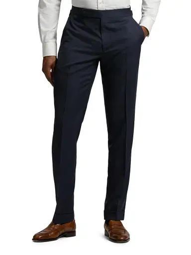 Ralph Lauren Purple Label Men's Kent Tailored Pin Dot Suit - Navy Multi | Thumbnail 7 Ralph Lauren Purple Label Men's Kent Tailored Pin Dot Suit - Navy Multi | Thumbnail 7
