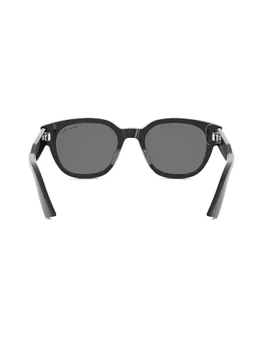 Dior Men's Christian Label R1I 51MM Round Sunglasses - Shiny Black And Smoke | Thumbnail 5 Dior Men's Christian Label R1I 51MM Round Sunglasses - Shiny Black And Smoke | Thumbnail 5