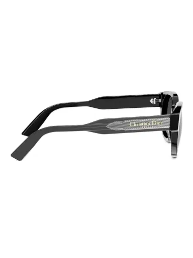 Dior Men's Christian Label R1I 51MM Round Sunglasses - Shiny Black And Smoke | Thumbnail 7 Dior Men's Christian Label R1I 51MM Round Sunglasses - Shiny Black And Smoke | Thumbnail 7