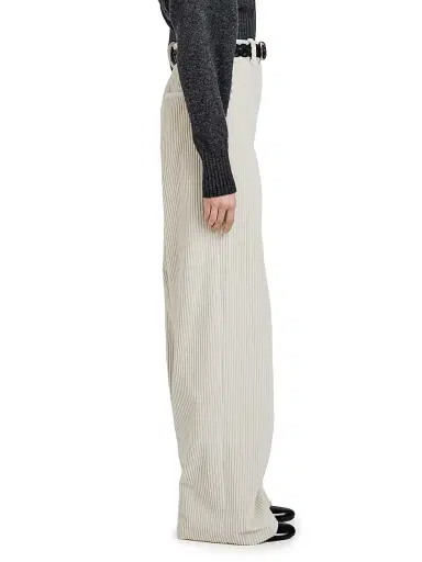 Proenza Schouler Women's Lidie Cotton Corduroy Wide-Leg Pants - Ecru | Thumbnail 4