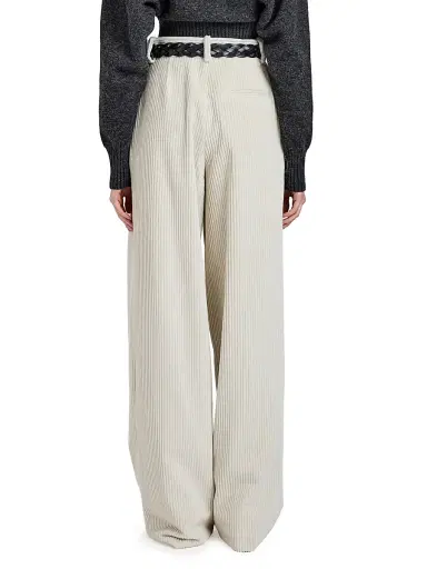 Proenza Schouler Women's Lidie Cotton Corduroy Wide-Leg Pants - Ecru | Thumbnail 5