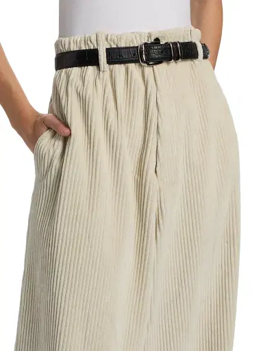 Proenza Schouler Women's Lidie Cotton Corduroy Wide-Leg Pants - Ecru | Thumbnail 7