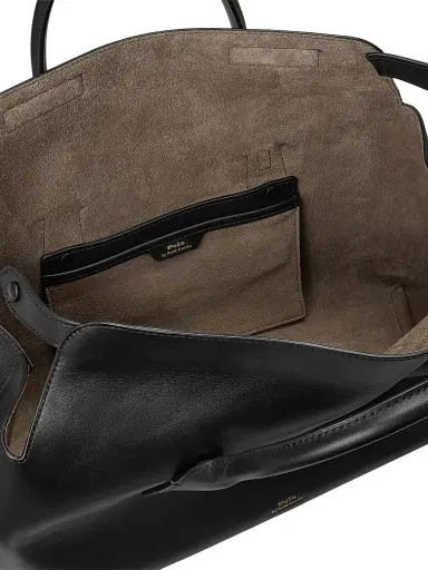 Polo Ralph Lauren Women's Leather Satchel - Black | Thumbnail 4