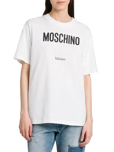 MOSCHINO Women's Logo Cotton T-Shirt | Thumbnail 3 MOSCHINO Women's Logo Cotton T-Shirt | Thumbnail 3