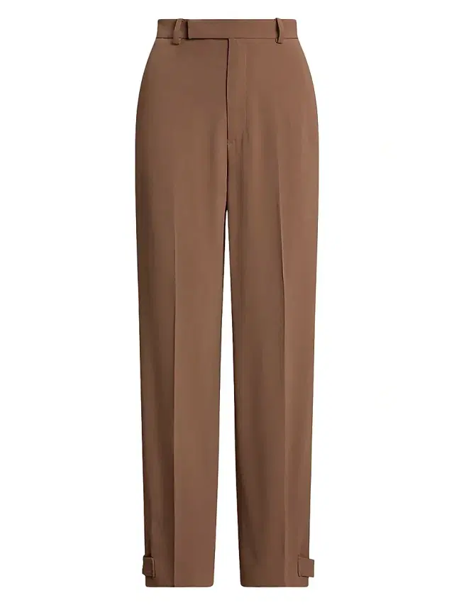 Ralph Lauren Collection Women's Verona Stretch Cady Trousers - Light Toffee