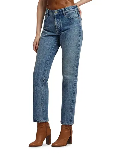 Ralph Lauren Collection Women's Nicolet Straight-Leg Jeans - Ocean Blue - Size 31 | Thumbnail 4 Ralph Lauren Collection Women's Nicolet Straight-Leg Jeans - Ocean Blue - Size 31 | Thumbnail 4
