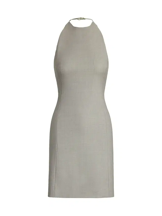 Women's Kymberly Wool Minidress - Pearl Grey Melange