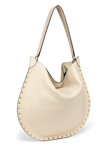 Isabel Marant Women's Oskan Leather Hobo Bag - Chalk | Thumbnail 3