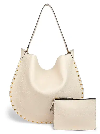 Isabel Marant Women's Oskan Leather Hobo Bag - Chalk | Thumbnail 7