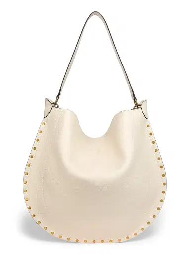 Isabel Marant Women's Oskan Leather Hobo Bag - Chalk | Thumbnail 1