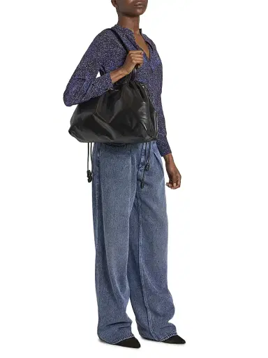 Isabel Marant Women's Silven Leather Drawstring Duffle Bag | Thumbnail 2