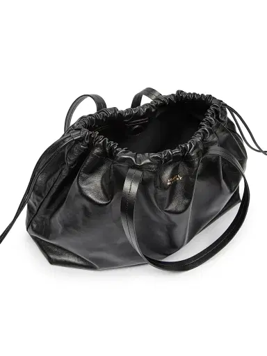 Isabel Marant Women's Silven Leather Drawstring Duffle Bag | Thumbnail 3