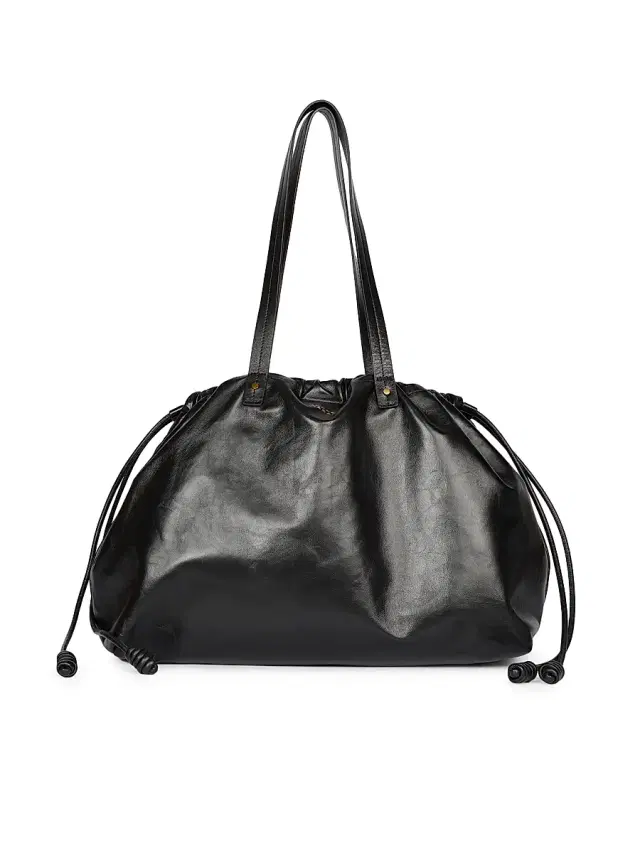 Isabel Marant Women's Silven Leather Drawstring Duffle Bag - Burgundy